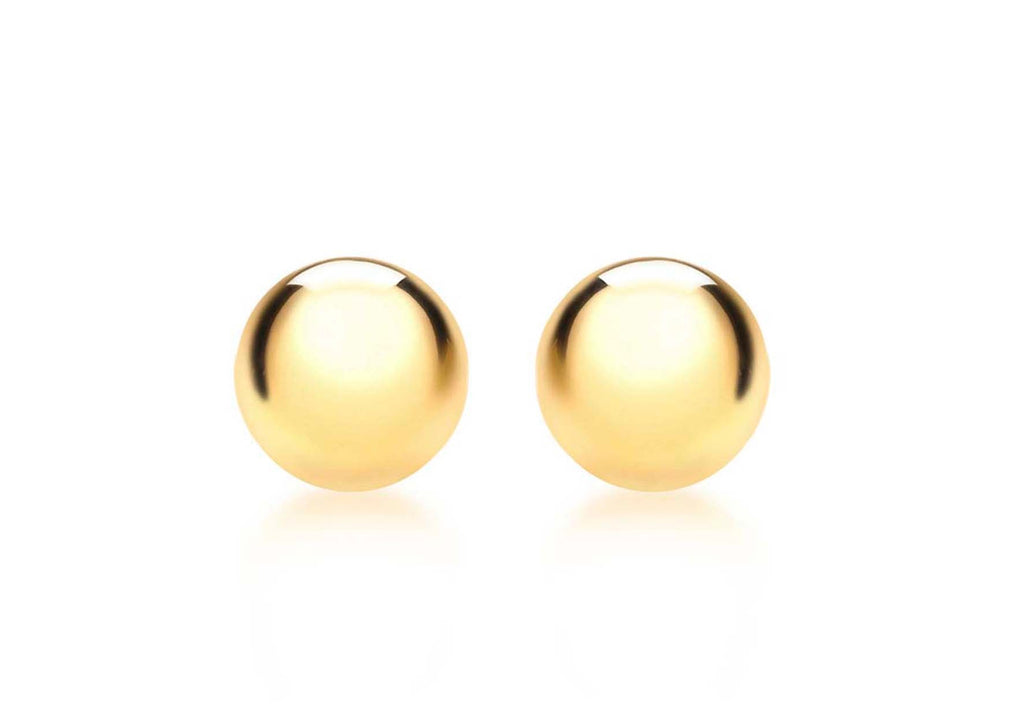 9K Yellow Gold 5mm Ball Stud Earrings Earrings 9K Gold Jewellery   