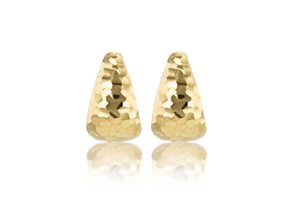 9K Yellow Gold J Shape Stud Earrings Earrings 9K Gold Jewellery   