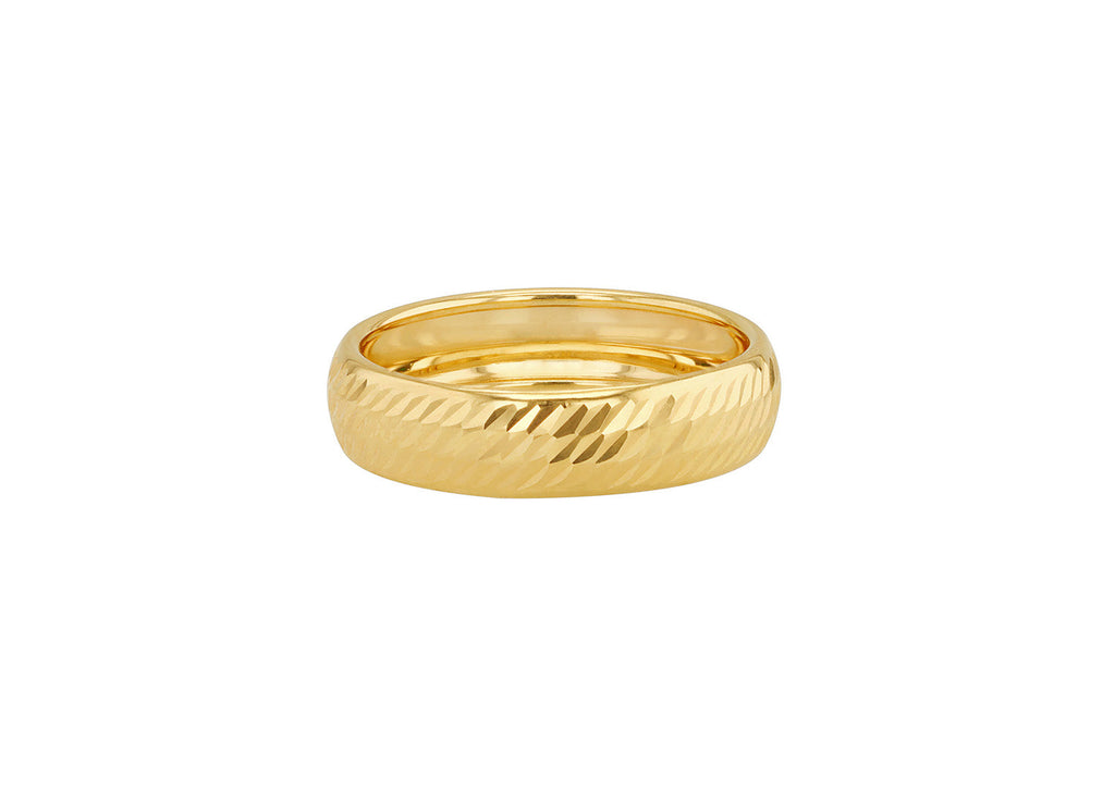 9K Yellow Gold Diamond-Cut Ring Ring 9K Gold Jewellery   
