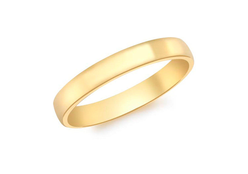 9K Yellow Gold Court Ring Rings 9K Gold Jewellery   