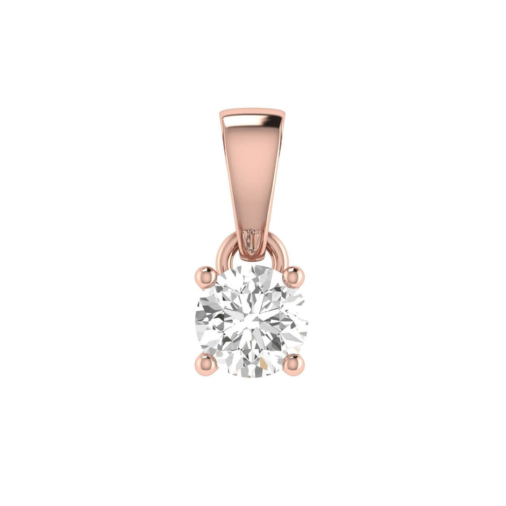 Diamond Solitaire Pendant with 0.30ct Diamonds in 18K Rose Gold - 18RCP30 Pendant Boutique Diamond Jewellery   