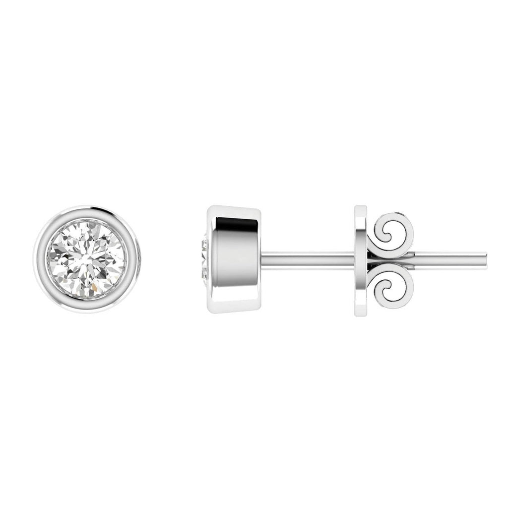 Diamond Stud Earrings with 1.00ct Diamonds in 18K White Gold - 18WBE100 Earrings Boutique Diamond Jewellery   