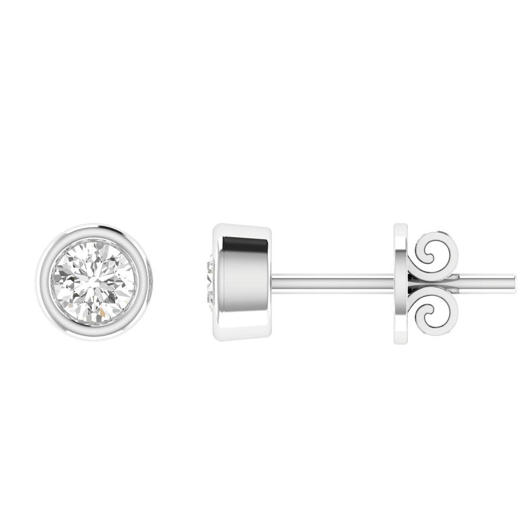 Diamond Stud Earrings with 0.30ct Diamonds in 18K White Gold - 18WBE30 Earrings Boutique Diamond Jewellery   