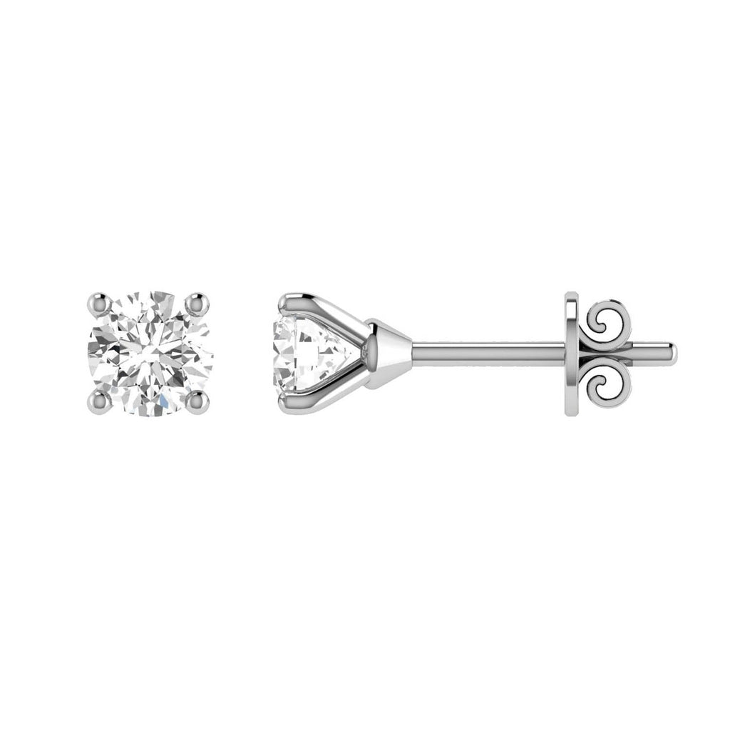 Diamond Stud Earrings with 1.00ct Diamonds in 18K White Gold - 18WCE100 Earrings Boutique Diamond Jewellery   