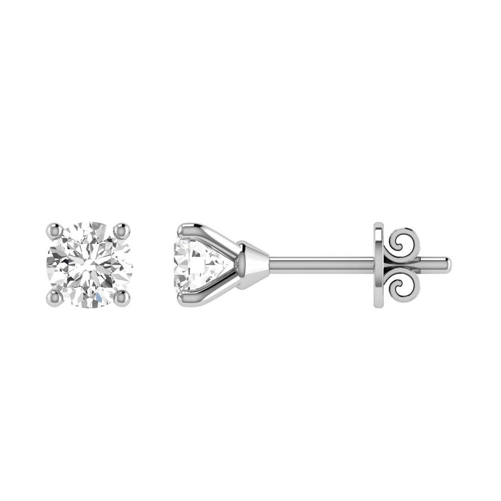 Diamond Stud Earrings with 0.30ct Diamonds in 18K White Gold - 18WCE30 Earrings Boutique Diamond Jewellery   