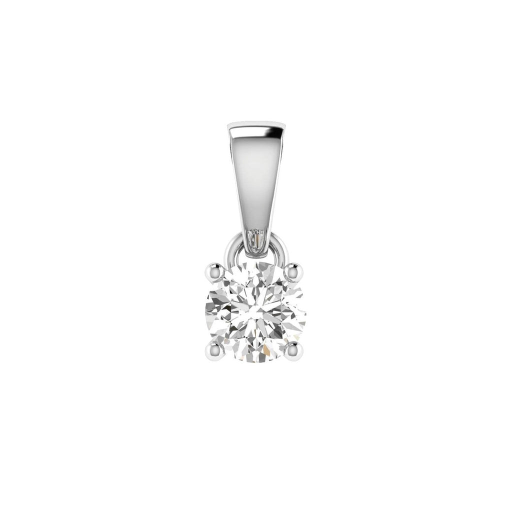 Diamond Solitaire Pendant with 0.25ct Diamonds in 18K White Gold - 18WCP25 Pendant Boutique Diamond Jewellery   