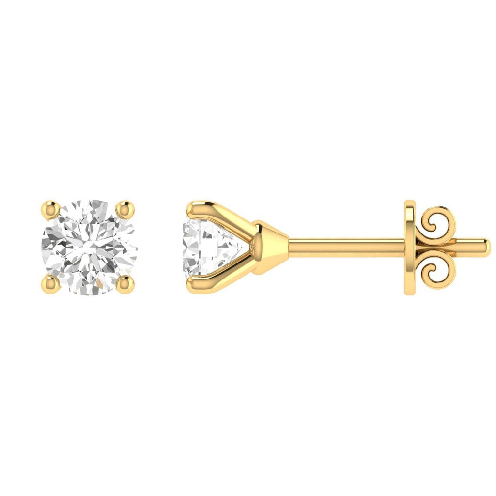 Diamond Stud Earrings with 1.00ct Diamonds in 18K Yellow Gold - 18YCE100 Earrings Boutique Diamond Jewellery   