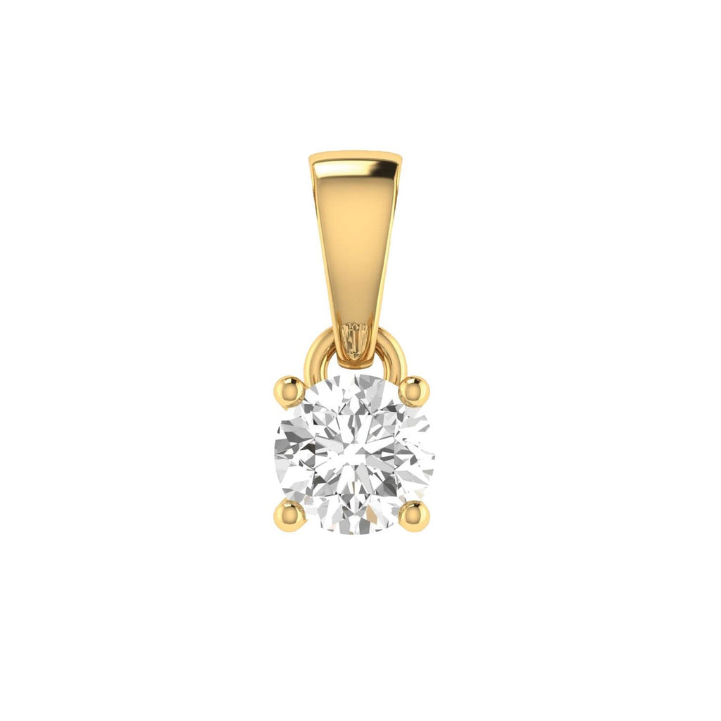 Diamond Solitaire Pendant with 0.30ct Diamonds in 18K Yellow Gold - 18YCP30 Pendant Boutique Diamond Jewellery   