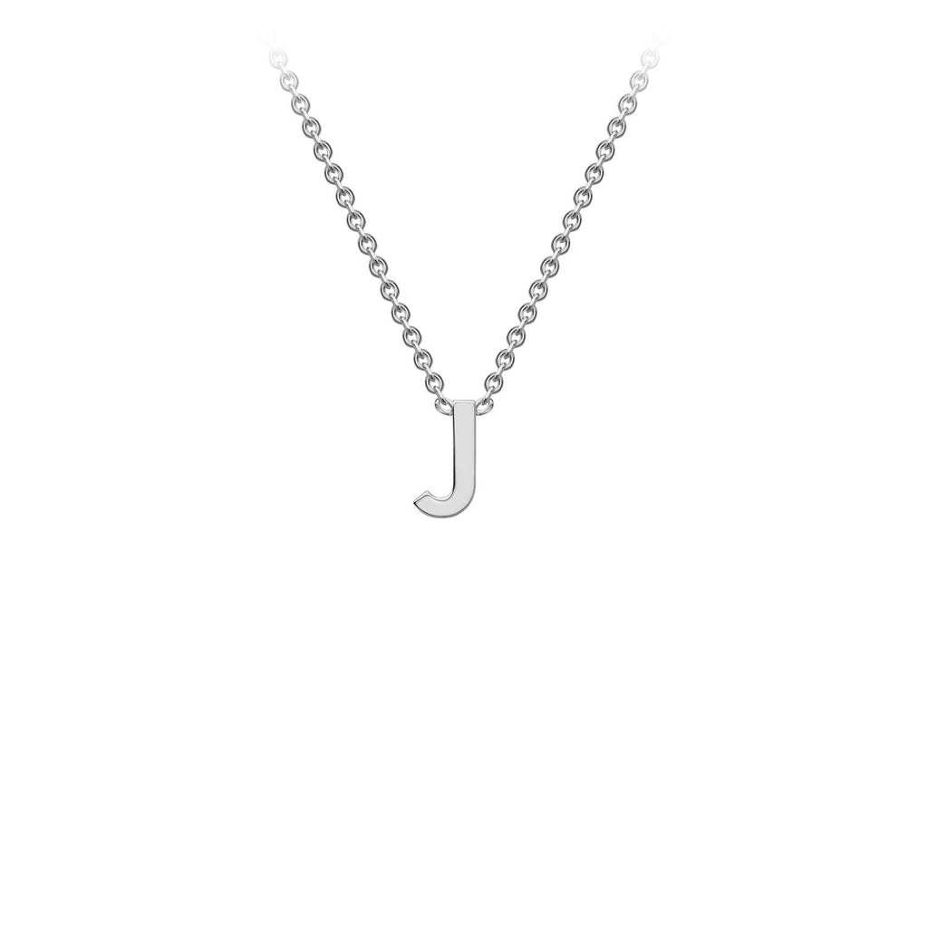 9K White Gold 'J' Initial Adjustable Letter Necklace 38/43cm Necklace 9K Gold Jewellery   