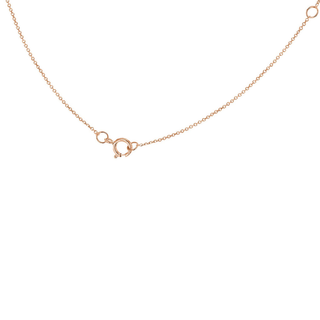 9K Rose Gold 'I' Initial Adjustable Letter Necklace 38/43cm Necklace 9K Gold Jewellery   