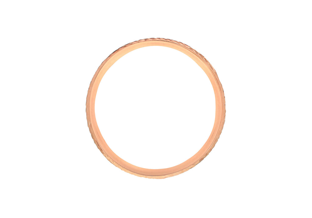 9K Rose Gold 5 mm Diamond-Cut Ring Ring 9K Gold Jewellery   