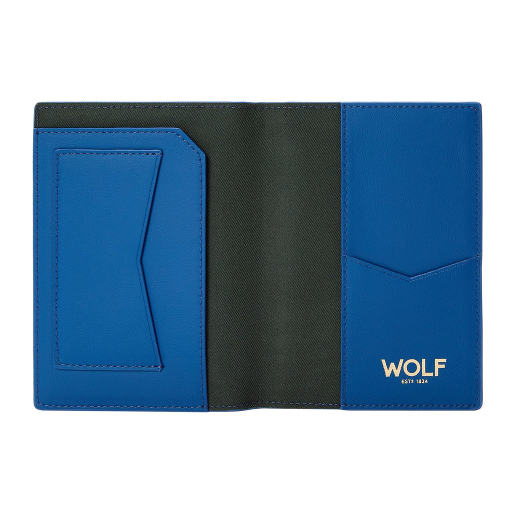 Wolf Signature Passport Sleeve Blue Passport Holder Wolf   