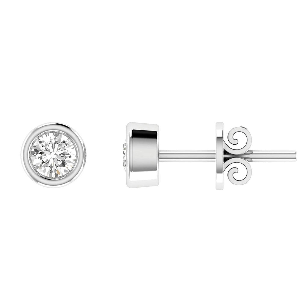 Diamond Stud Earrings with 0.20ct Diamonds in 9K White Gold - 9WBE20 Earrings Boutique Diamond Jewellery   