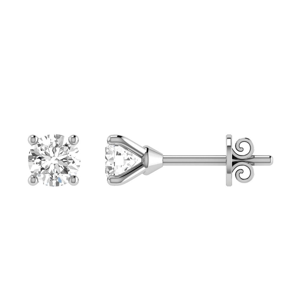 Diamond Stud Earrings with 0.20ct Diamonds in 9K White Gold - 9WCE20 Earrings Boutique Diamond Jewellery   