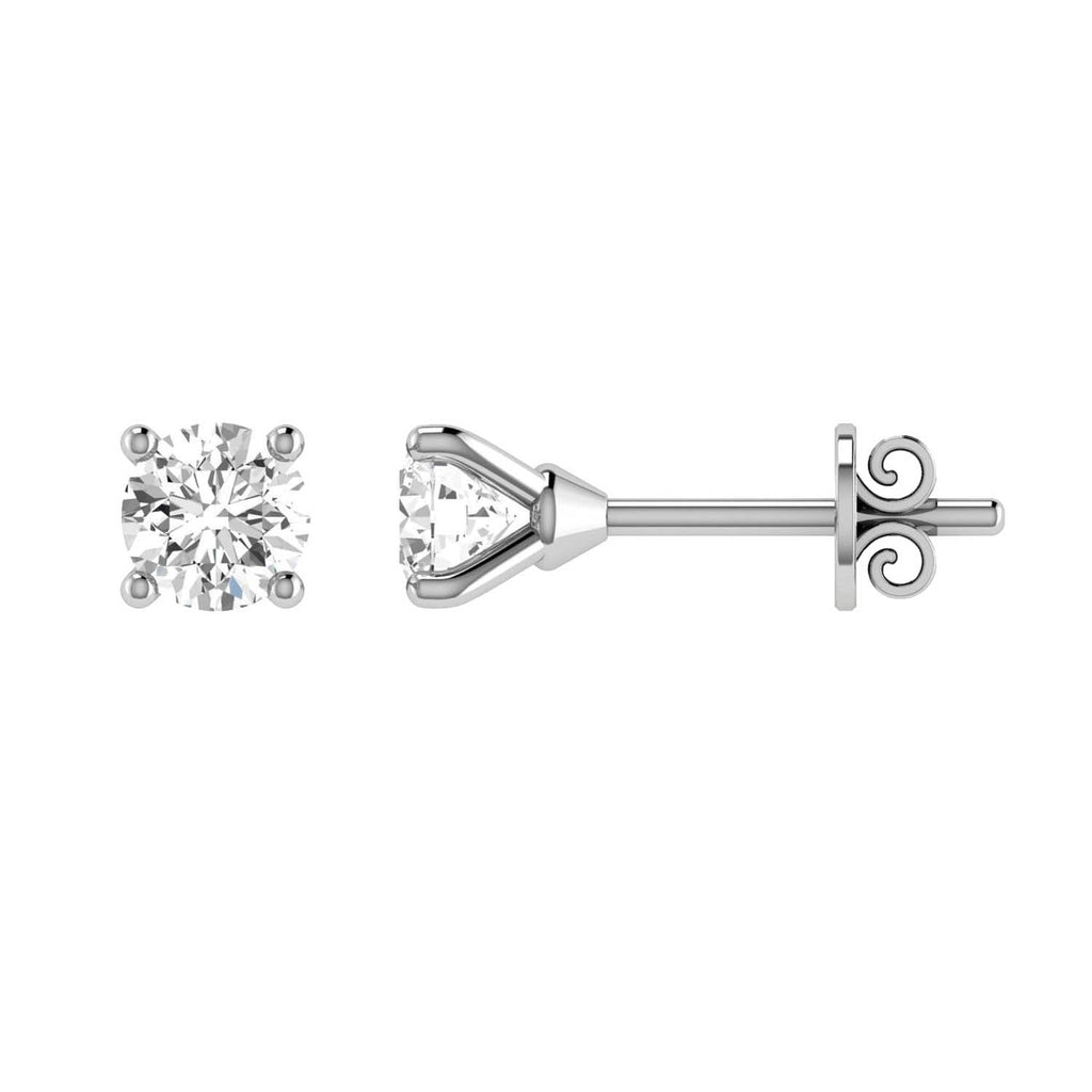 Diamond Stud Earrings with 0.25ct Diamonds in 9K White Gold - 9WCE25 Earrings Boutique Diamond Jewellery   