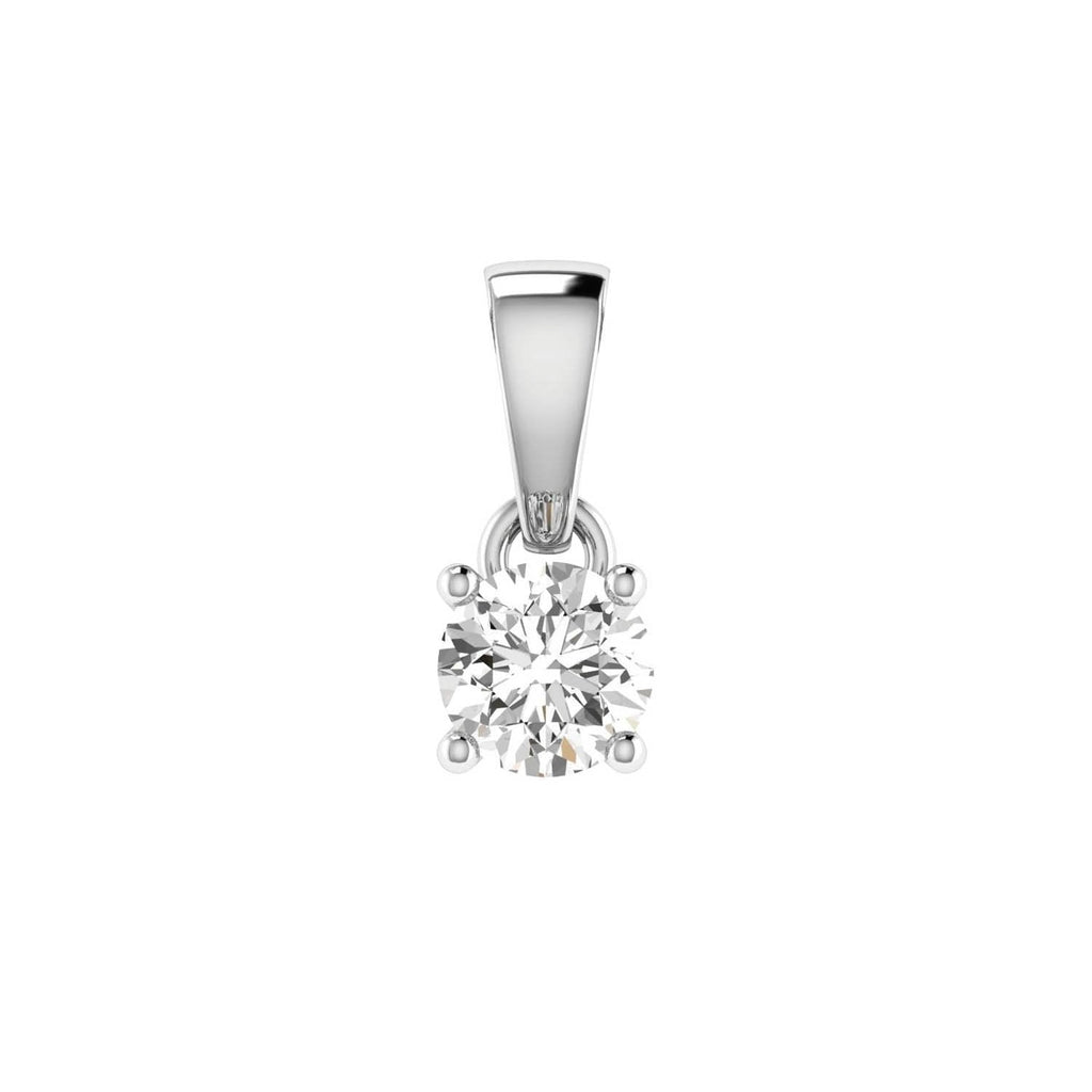 Diamond Solitaire Pendant with 0.08ct Diamonds in 9K White Gold - 9WCP08 Pendant Boutique Diamond Jewellery   