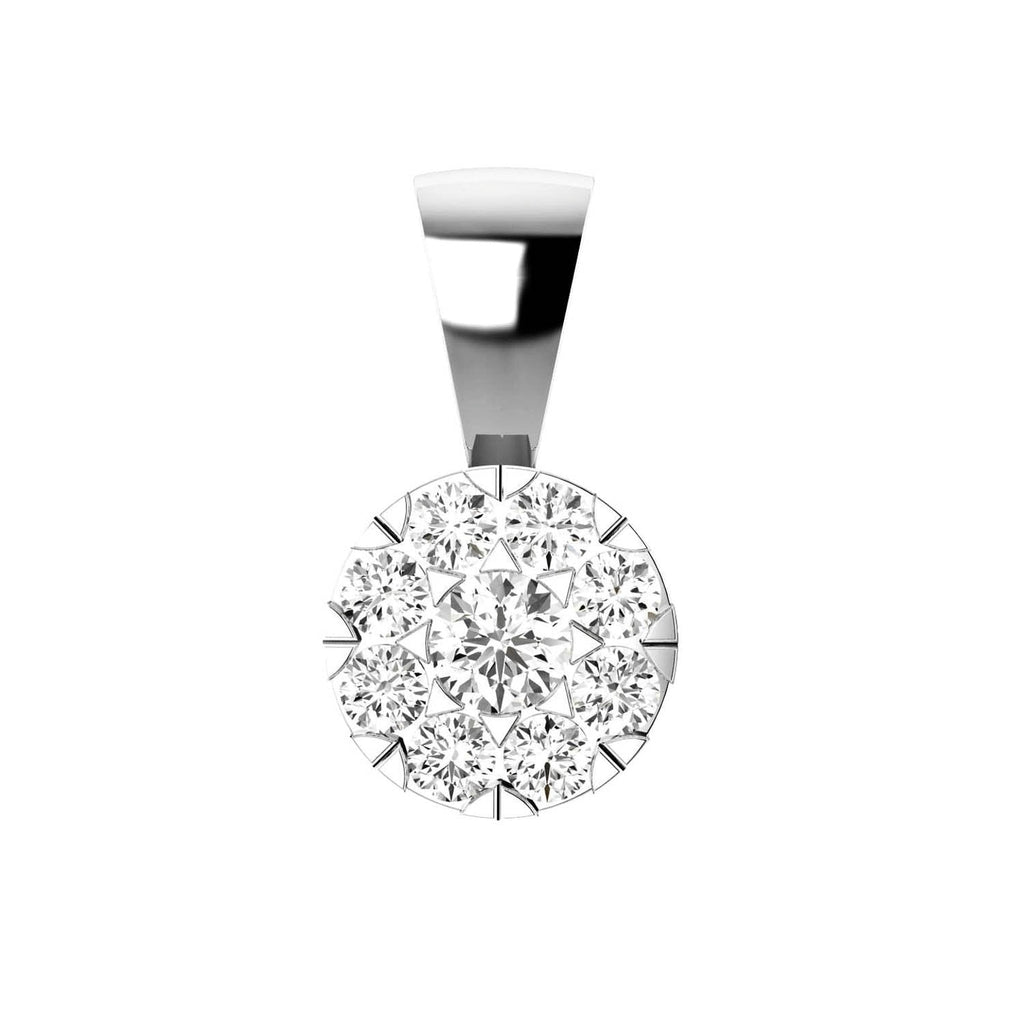 Cluster Diamond Pendant with 0.25ct Diamonds in 9K White Gold - 9WPCLUS25GH Pendant Boutique Diamond Jewellery   