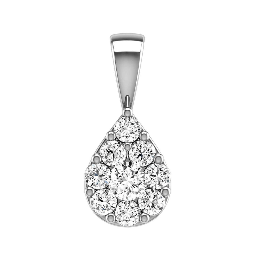 Teardrop Diamond Pendant with 0.25ct Diamonds in 9K White Gold - 9WTDP25GH Pendant Boutique Diamond Jewellery   