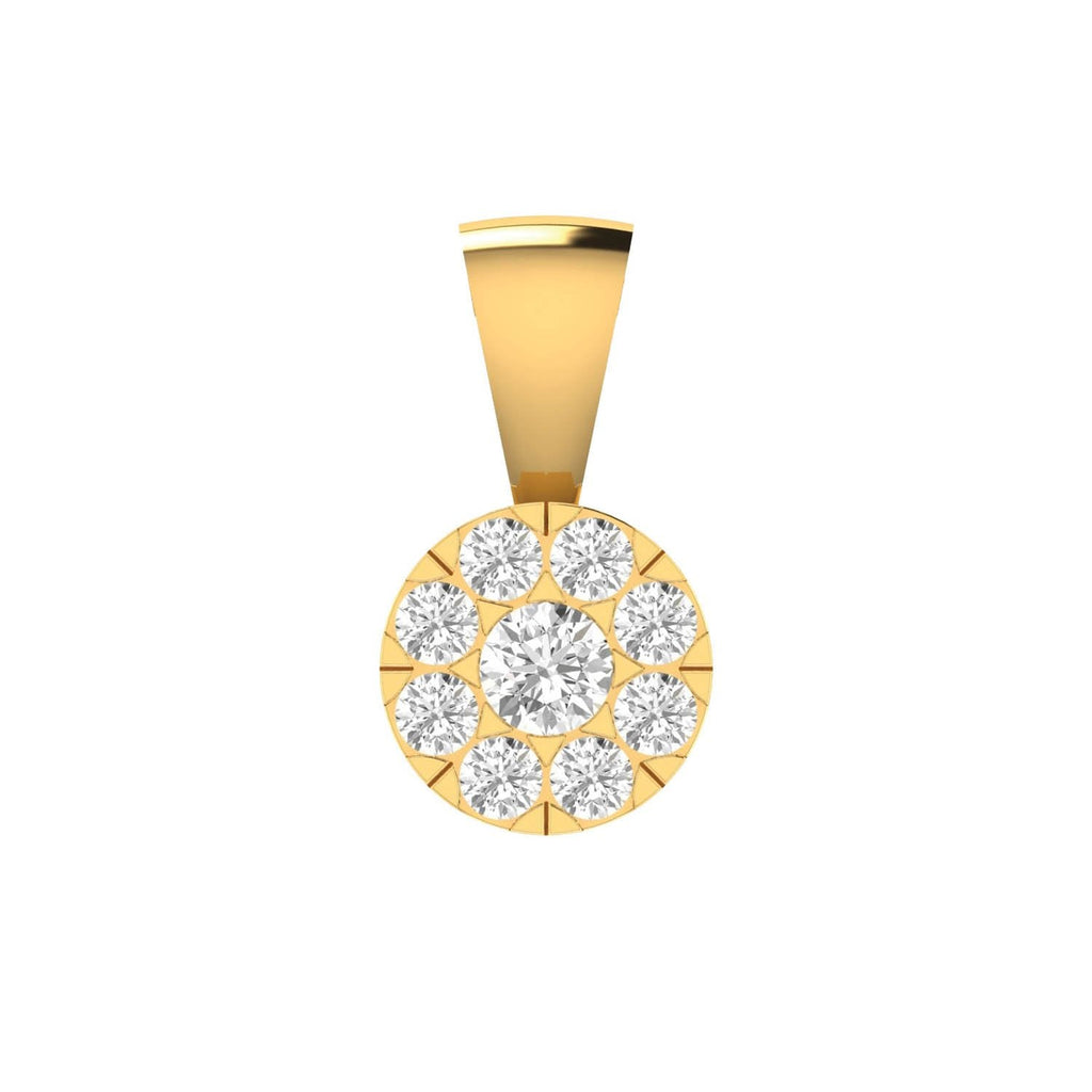 Cluster Diamond Pendant with 0.25ct Diamonds in 9K Yellow Gold - 9YPCLUS25GH Pendant Boutique Diamond Jewellery   