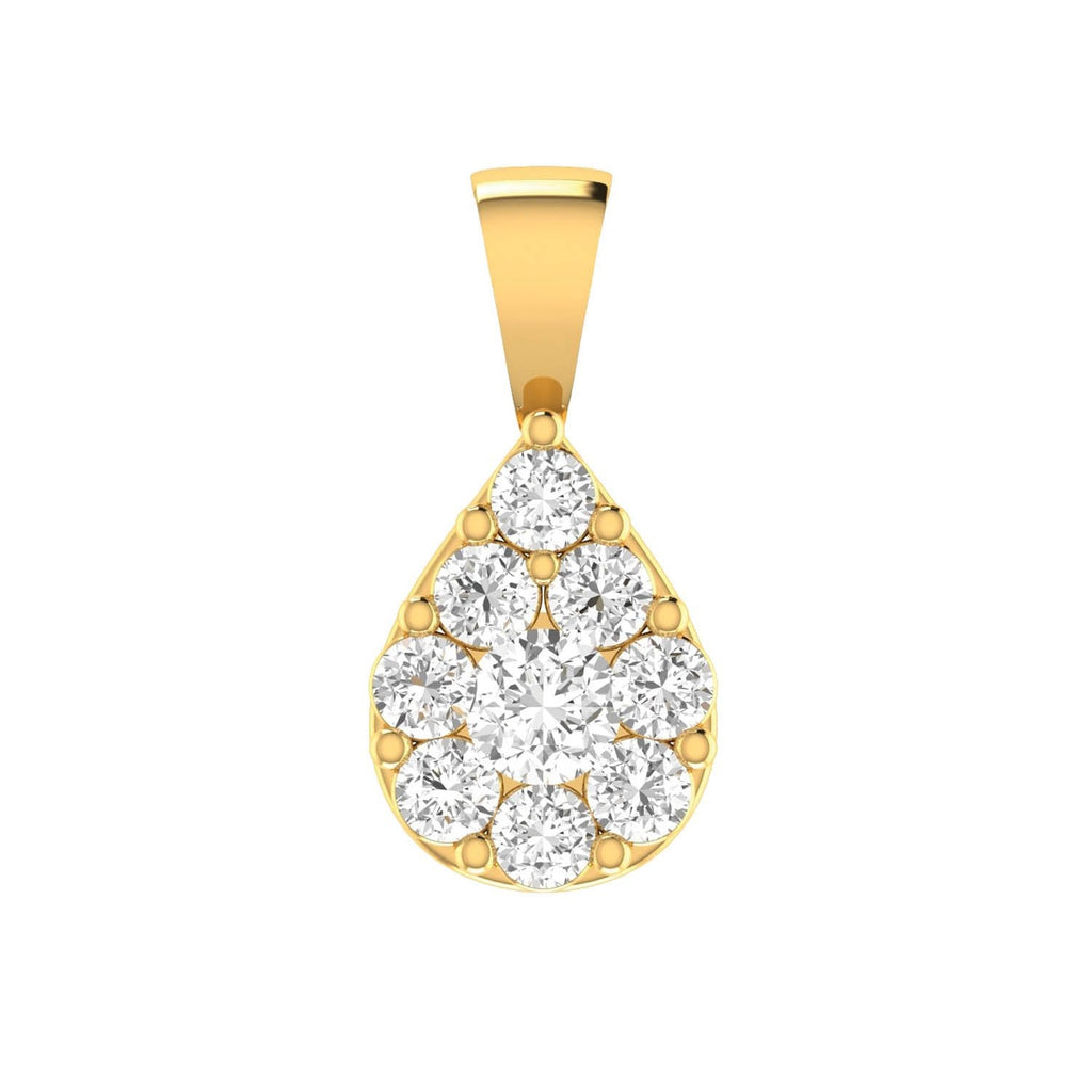 Teardrop Diamond Pendant with 0.50ct Diamonds in 9K Yellow Gold - 9YTDP50GH Pendant Boutique Diamond Jewellery   