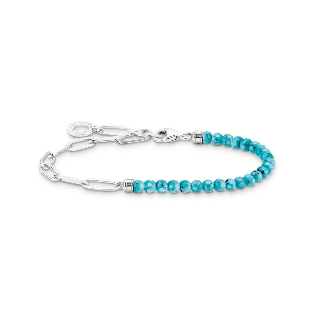 THOMAS SABO Chain Turquoise Bead Bracelet with Pearls Bracelet Thomas Sabo 14 cm  