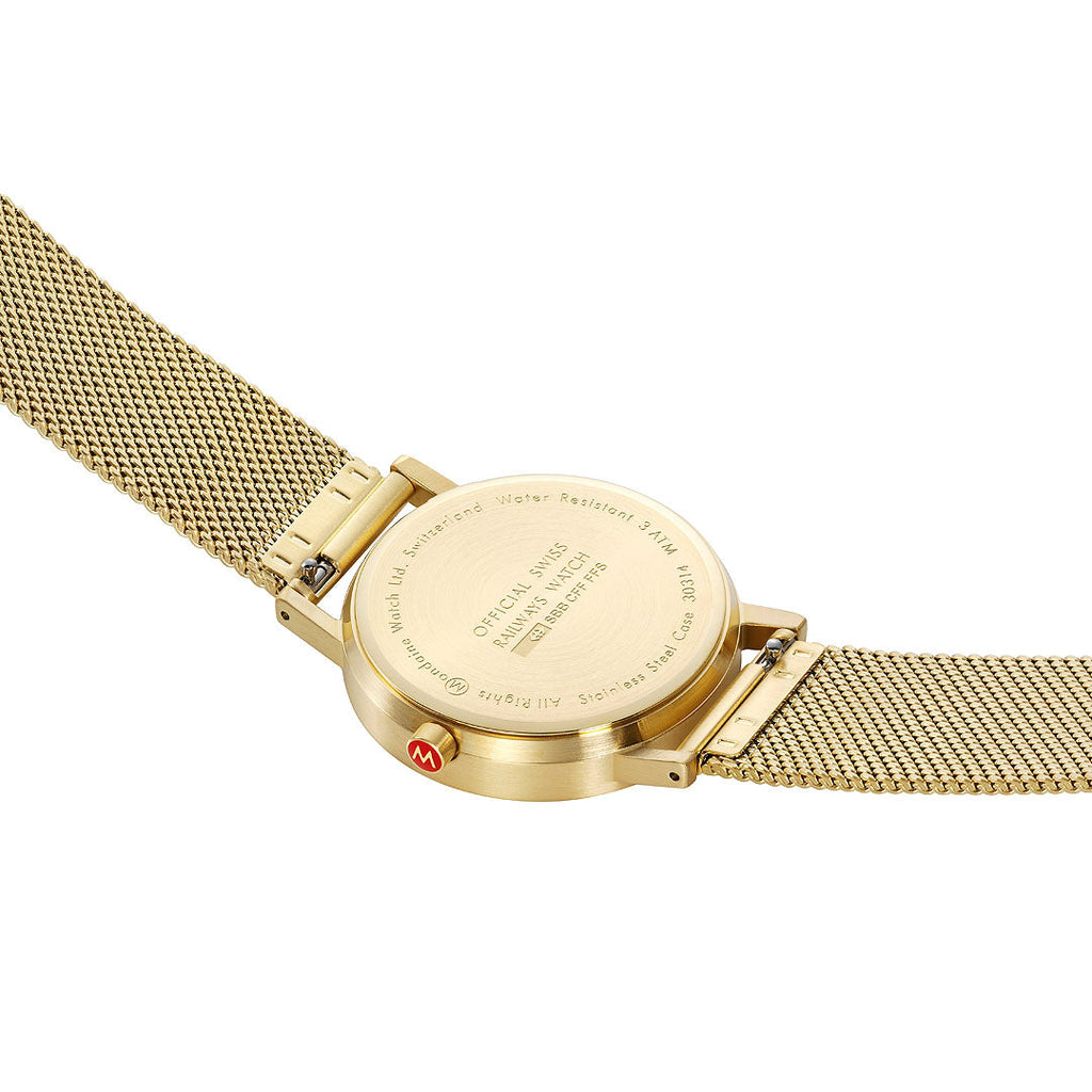 Mondaine Official Swiss Railways Classic Deep Ocean Blue Mesh 36mm Watch Watch Mondaine   