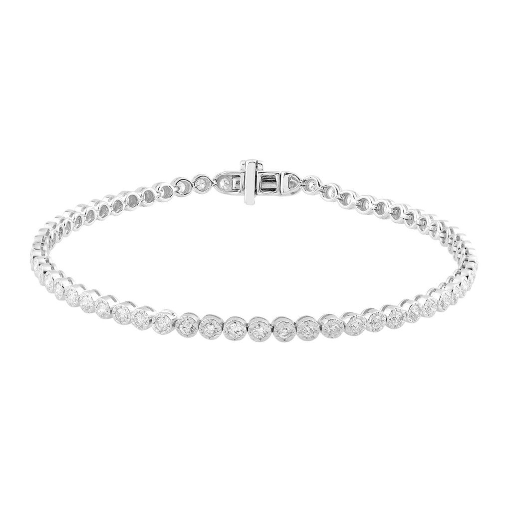 Bracelet with 1.40ct Diamonds in 9K White Gold Bracelet Boutique Diamond Jewellery   