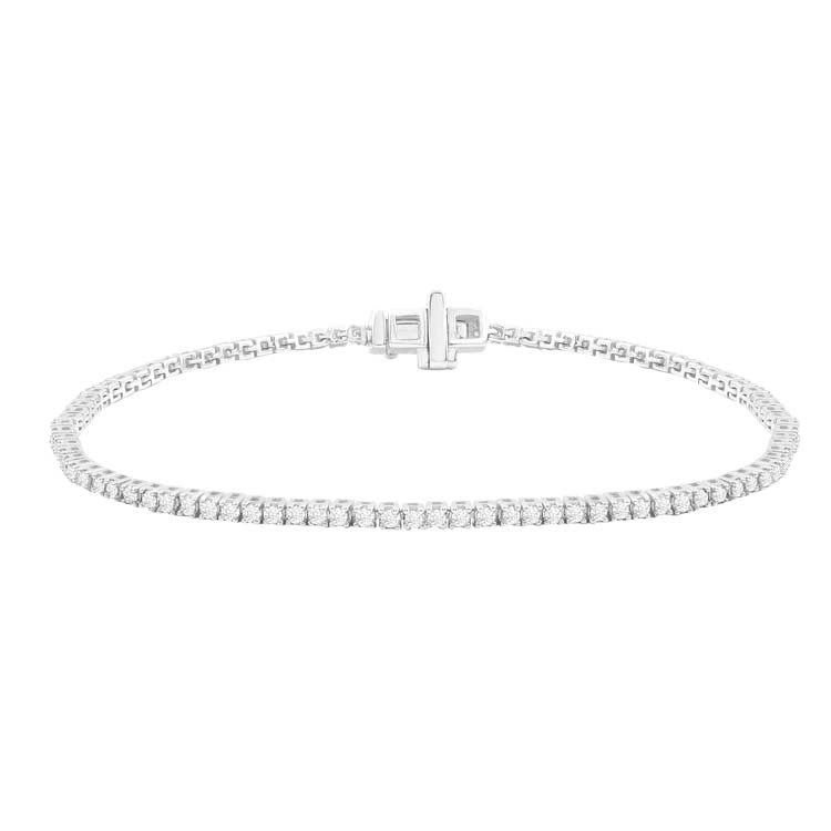Diamond Tennis Bracelet with 1.00ct Diamonds in 9K White Gold Bracelet Boutique Diamond Jewellery   