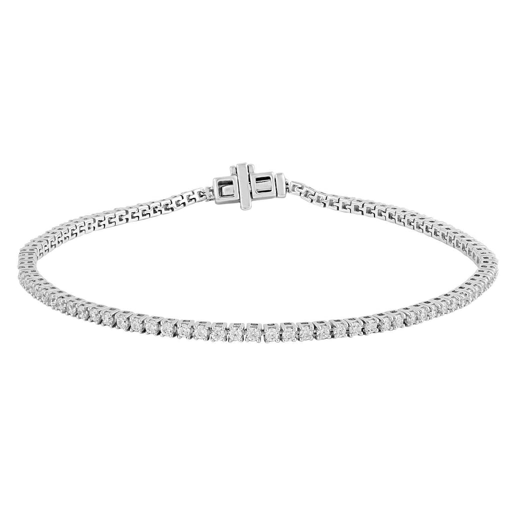 Bracelet with 1.46ct Diamonds in 9K White Gold 18.5cm Bracelet Boutique Diamond Jewellery   