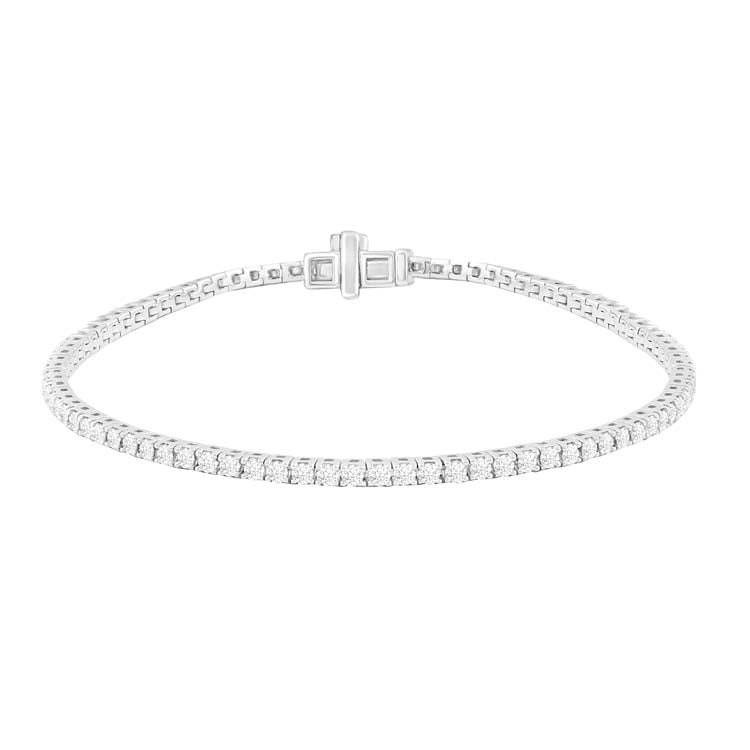 Diamond Tennis Bracelet with 2.00ct Diamonds in 9K White Gold Bracelet Boutique Diamond Jewellery   