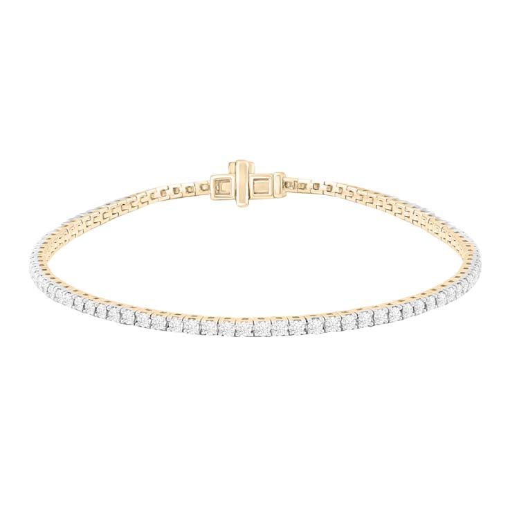 Diamond Tennis Bracelet with 2.00ct Diamonds in 9K Yellow Gold Bracelet Boutique Diamond Jewellery   