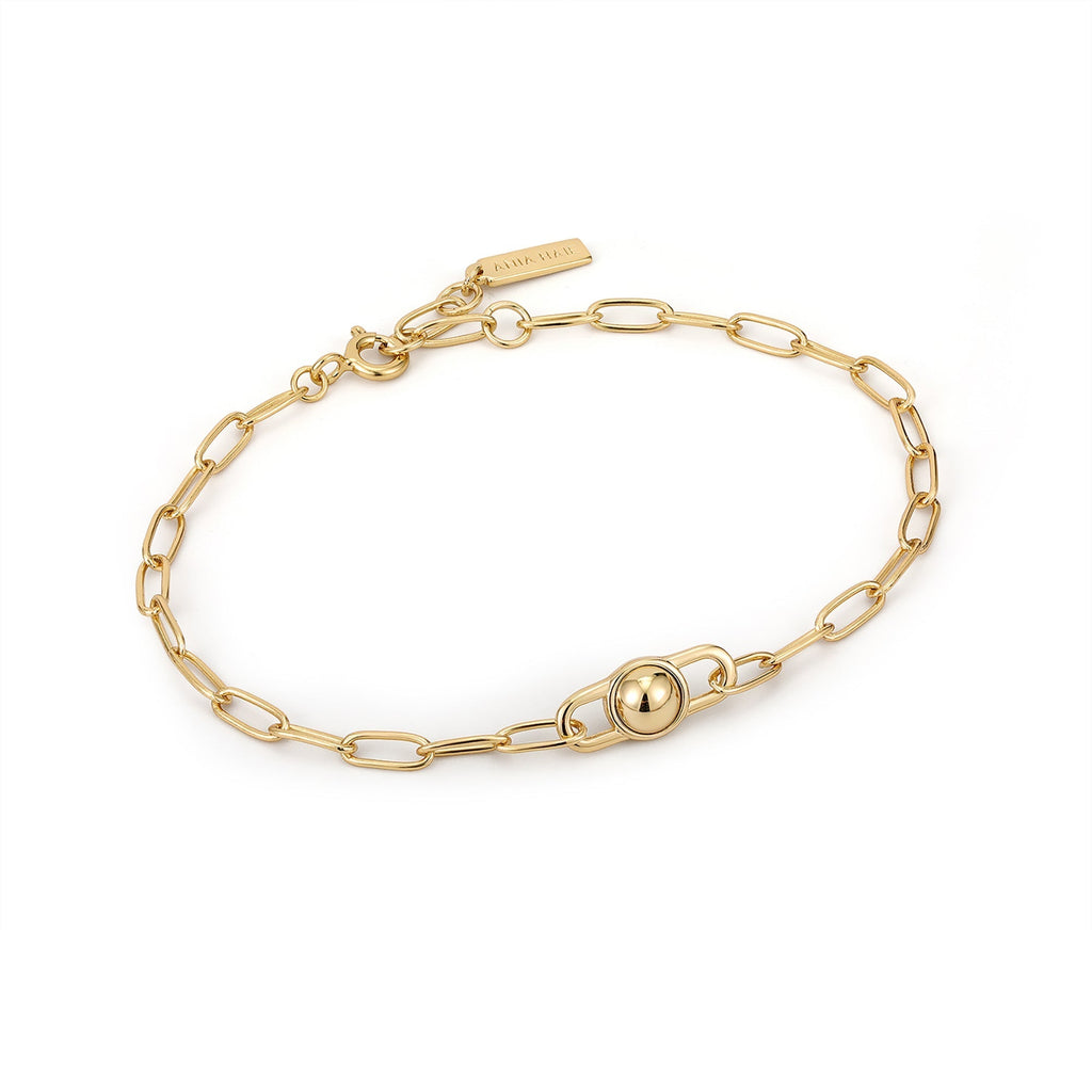 Ania Haie Gold Orb Link Chunky Chain Bracelet Bracelets Ania Haie   