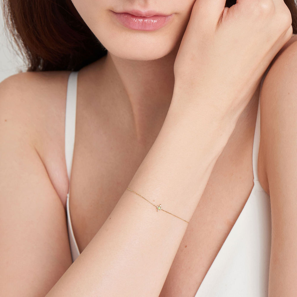 Ania Haie 14kt Gold Opal and White Sapphire Star Bracelet Bracelet Ania Haie   