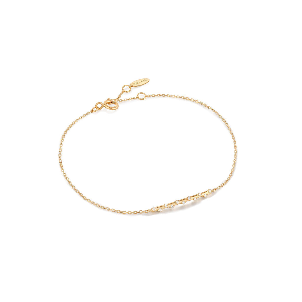 Ania Haie 14kt Gold Stargazer Natural Diamond Bar Bracelet Bracelets Ania Haie   