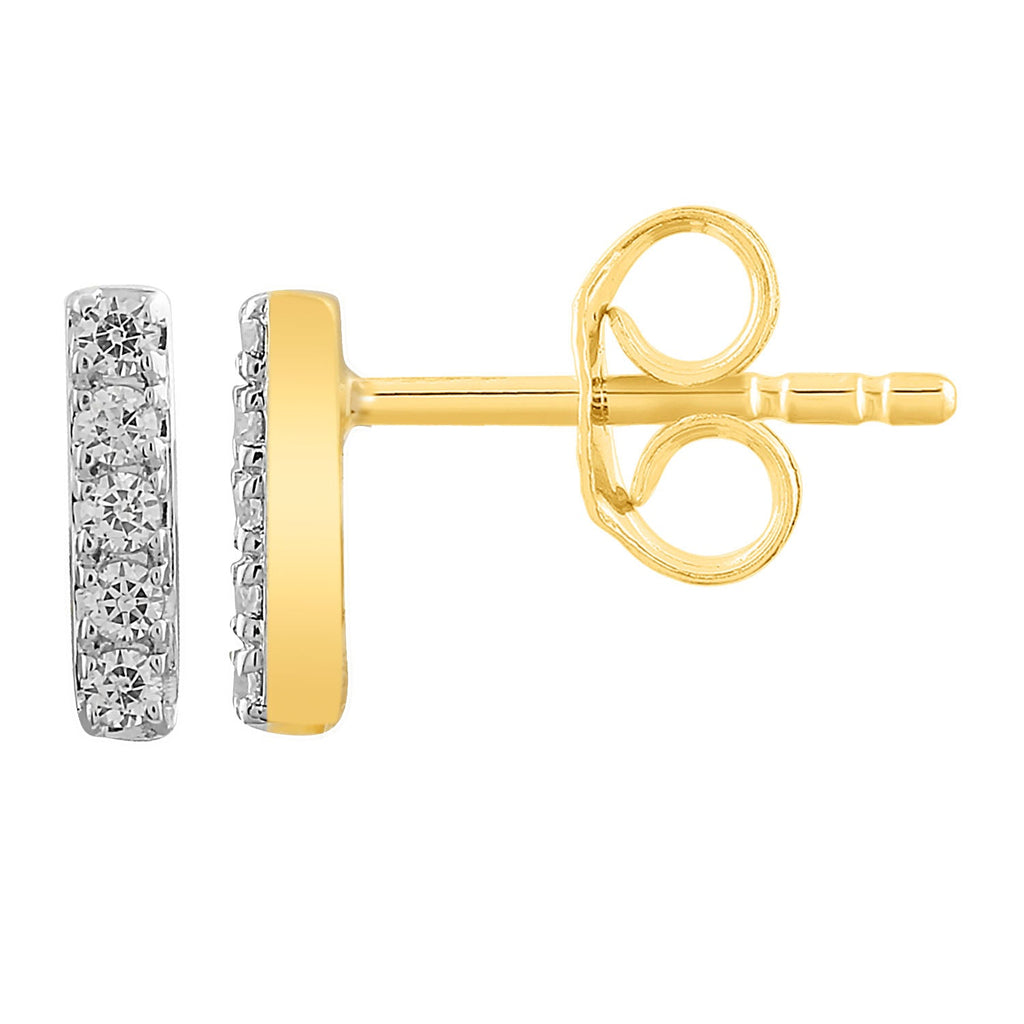 Diamond Fashion Earrings with 0.10ct Diamonds in 9K Yellow Gold Earrings Boutique Diamond Jewellery   