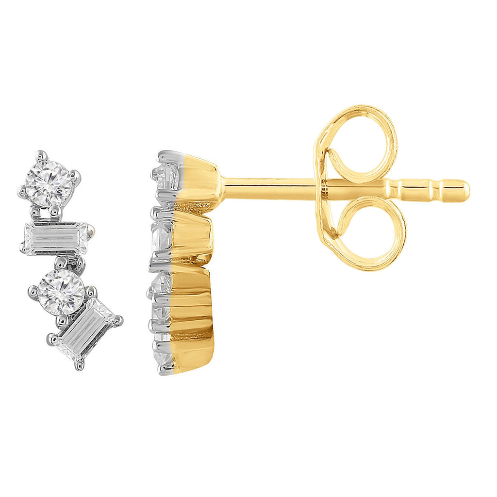Diamond Fashion Earrings with 0.15ct Diamonds in 9K Yellow Gold Earrings Boutique Diamond Jewellery   