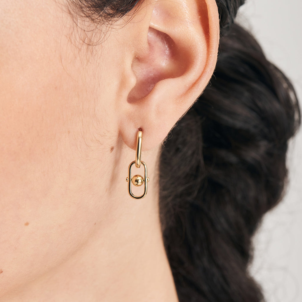 Ania Haie Gold Orb Link Drop Earrings Earrings Ania Haie   