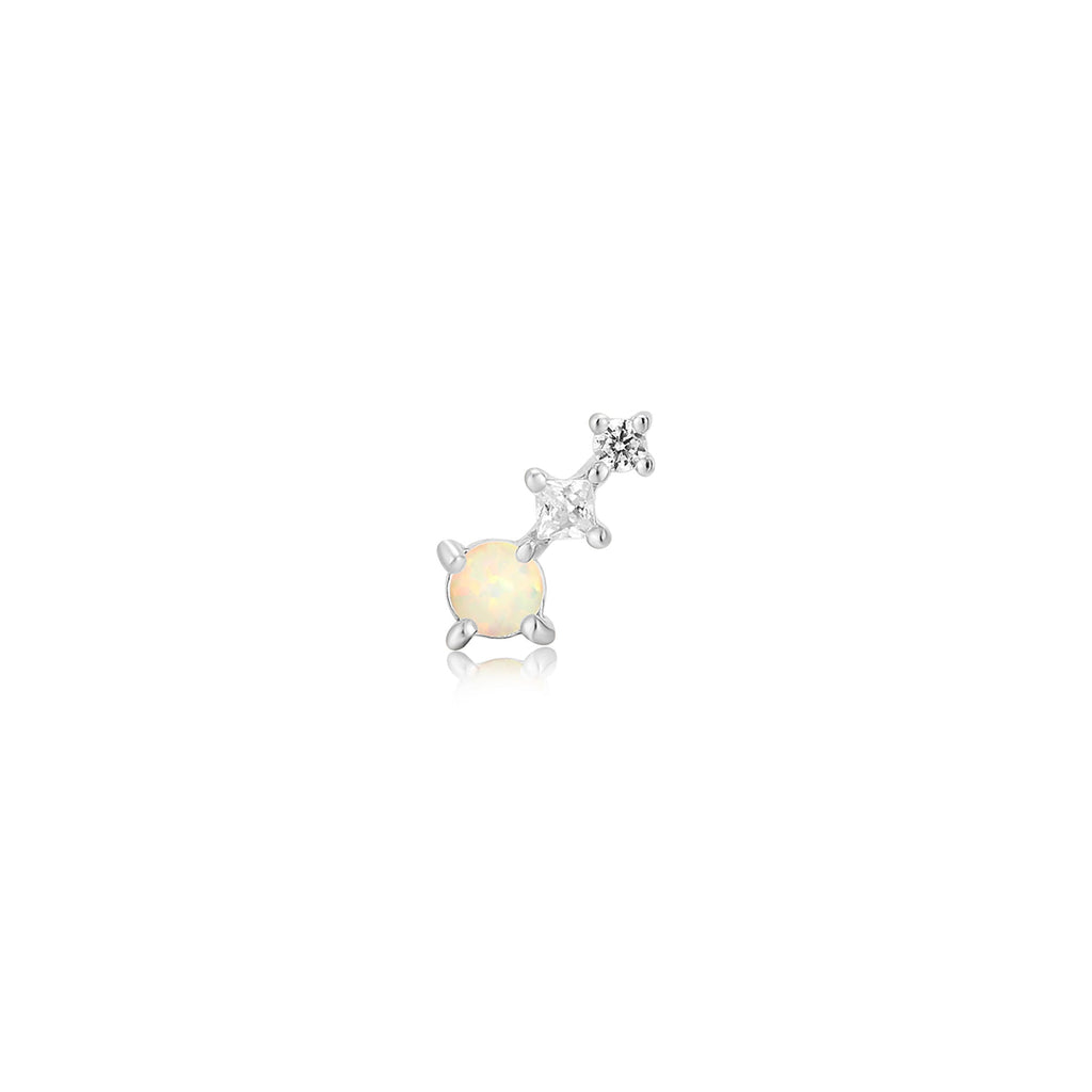 Silver Kyoto Opal Climber Barbell Single Earring Earring Ania Haie   