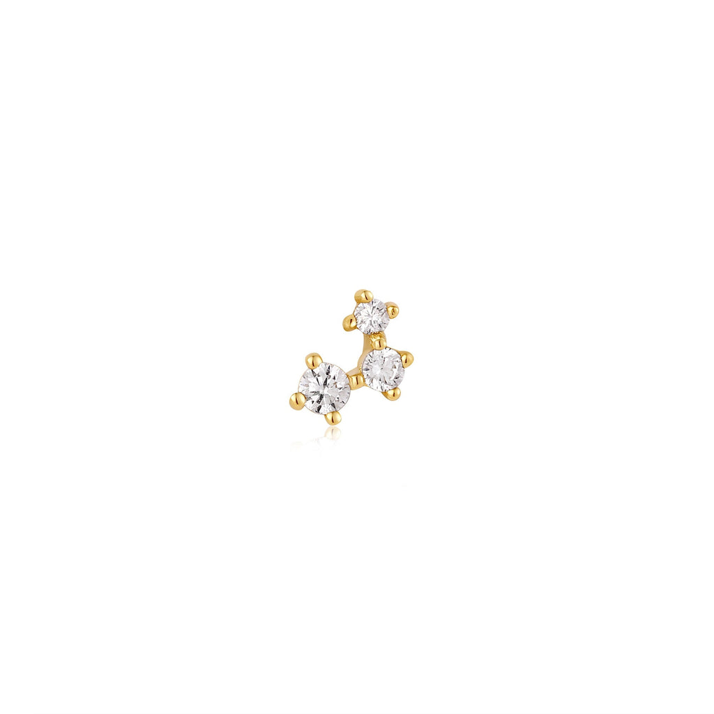 Gold Sparkle Galaxy Barbell Single Earring Earring Ania Haie   