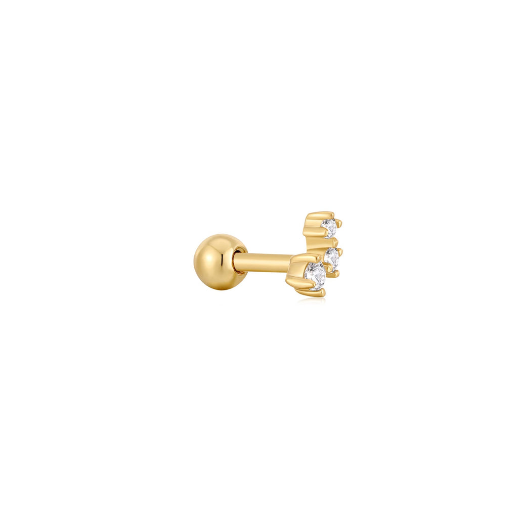 Gold Sparkle Galaxy Barbell Single Earring Earring Ania Haie   