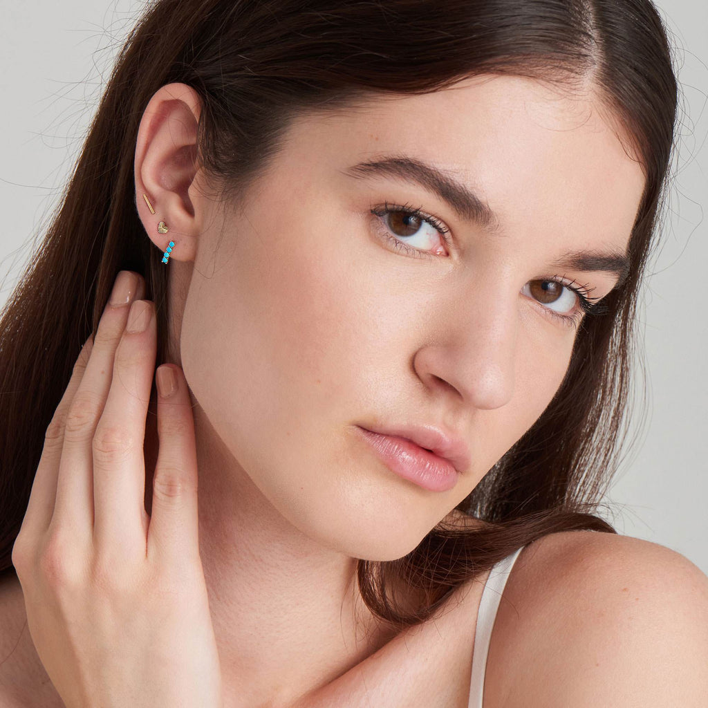 Ania Haie 14kt Gold Solid Bar Stud Earrings earrings Ania Haie   