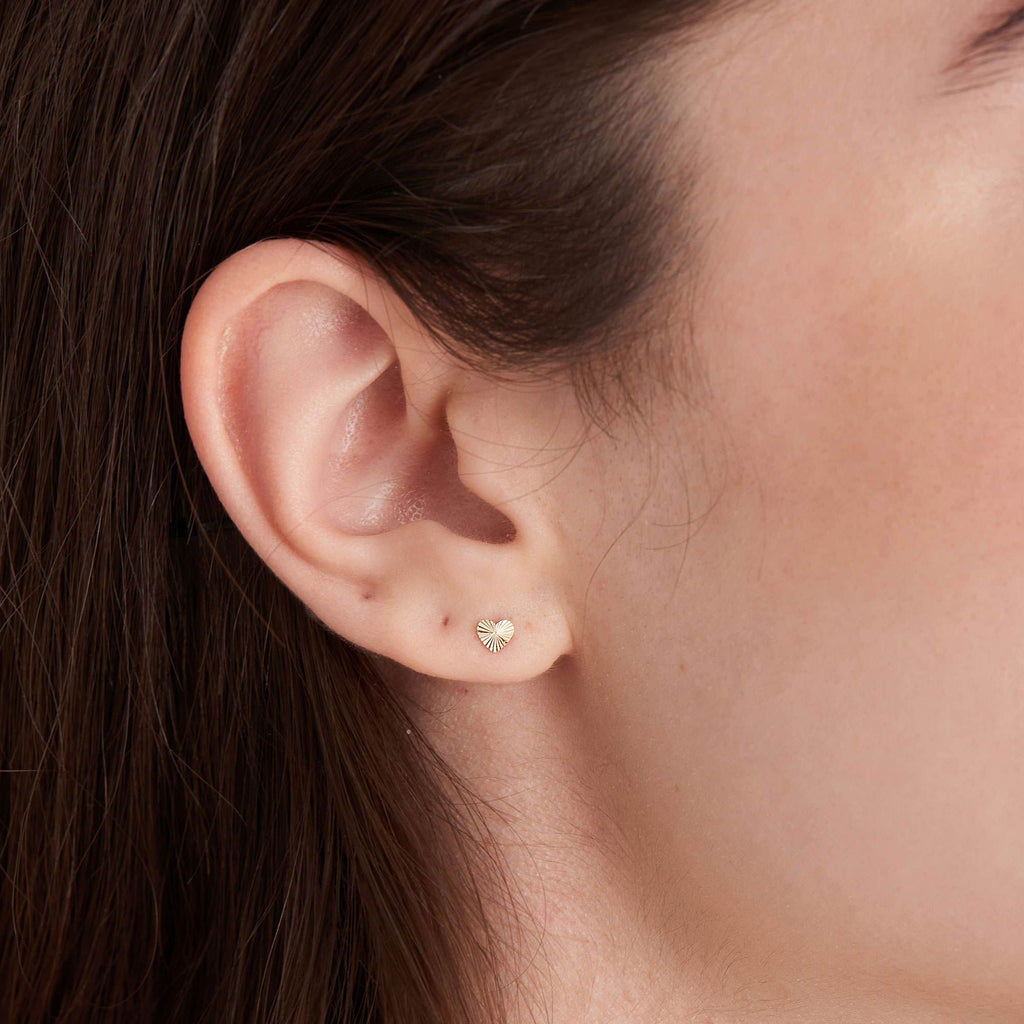 Ania Haie 14kt Gold Heart Stud Earrings earrings Ania Haie   