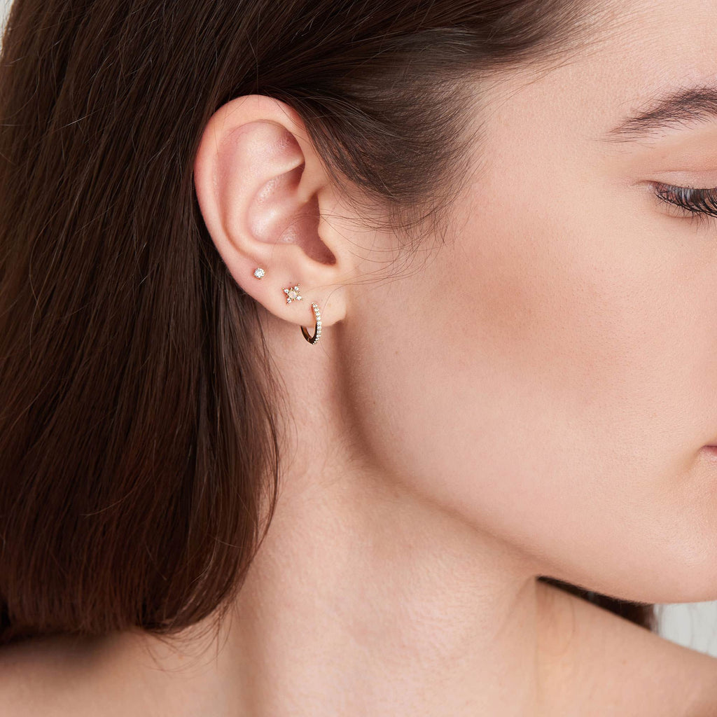 Ania Haie 14kt Gold Opal and White Sapphire Star Stud Earrings earrings Ania Haie   