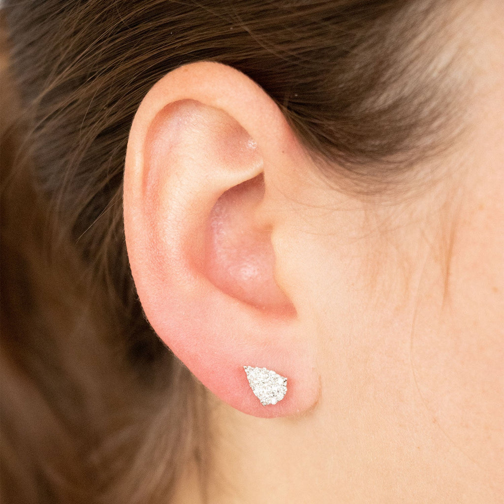 Stud Earrings with 0.50ct Diamonds in 9K White Gold Earrings Boutique Diamond Jewellery   