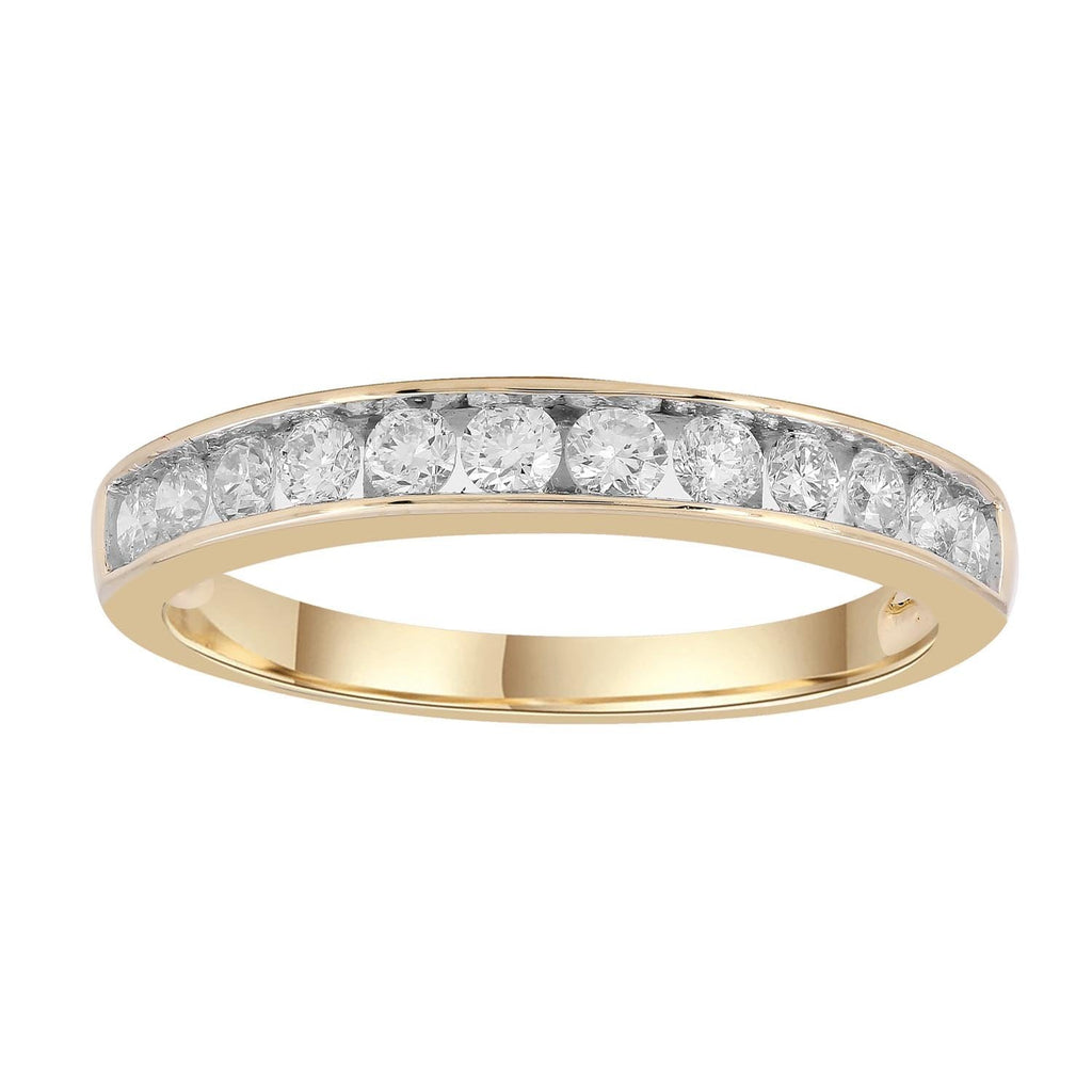 Band Ring with 0.50ct Diamonds in 9K Yellow Gold Ring Boutique Diamond Jewellery   