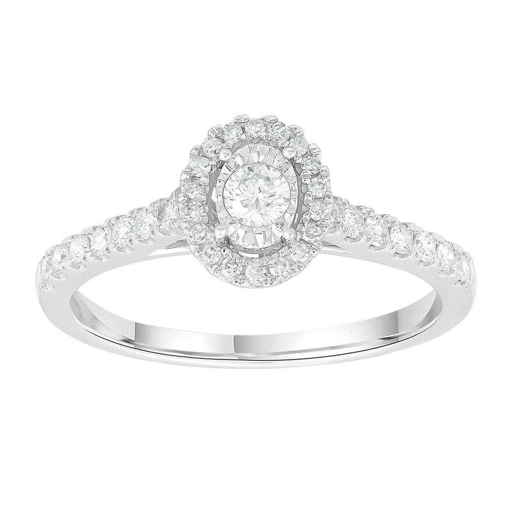 Ring with 0.33ct Diamonds in 9K White Gold Ring Boutique Diamond Jewellery   