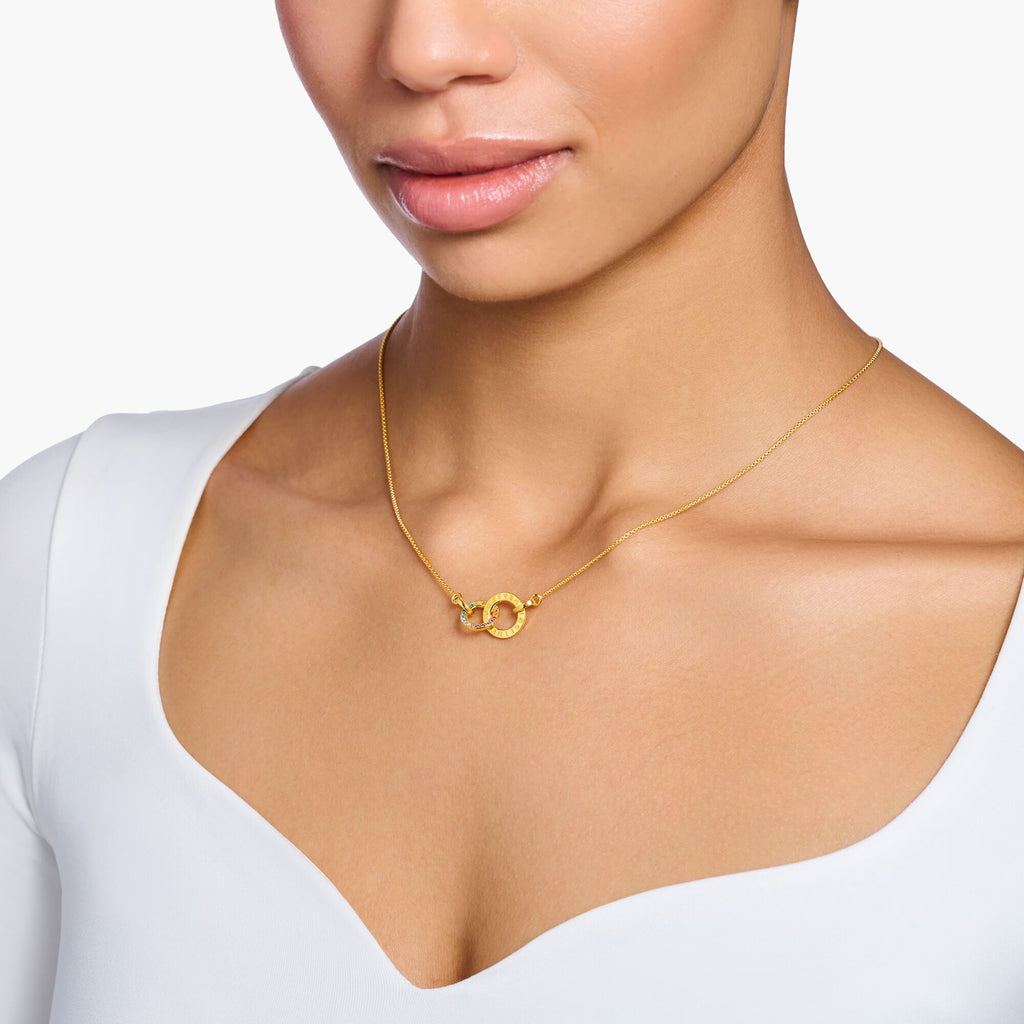 THOMAS SABO Necklace Together with Two Rings Gold Plated Necklace Thomas Sabo   
