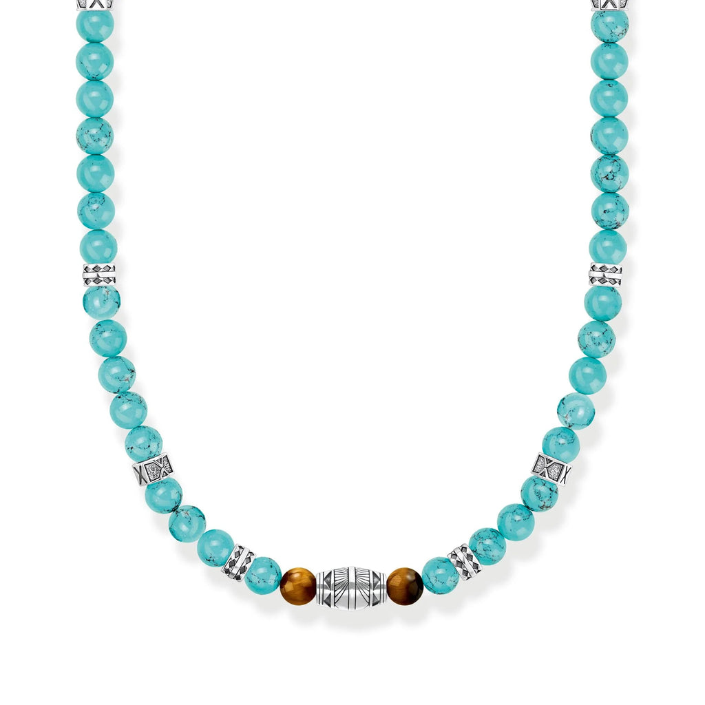 THOMAS SABO Rebel Turquoise Bead Necklace Necklace Thomas Sabo 50cm  