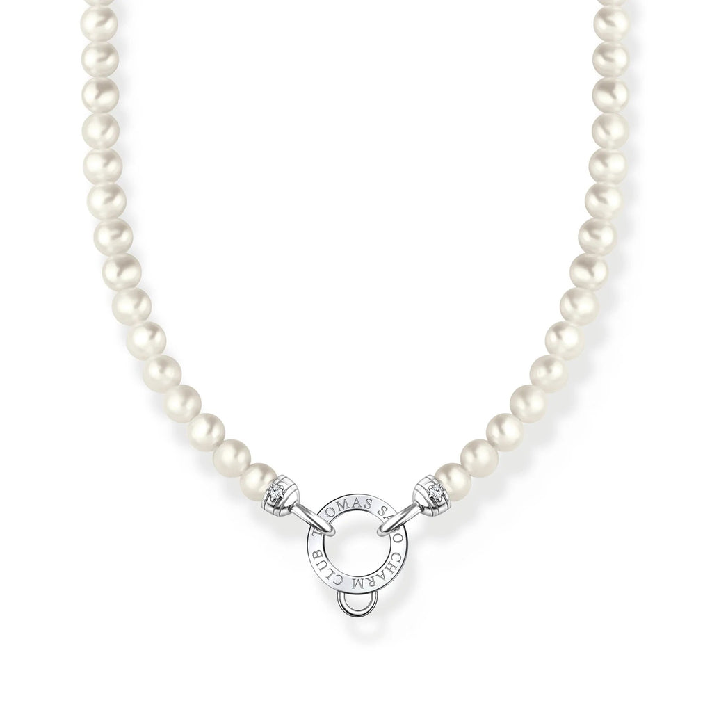 THOMAS SABO Silver Pearl Charm Necklace Necklace Thomas Sabo 40 - 45 cm  