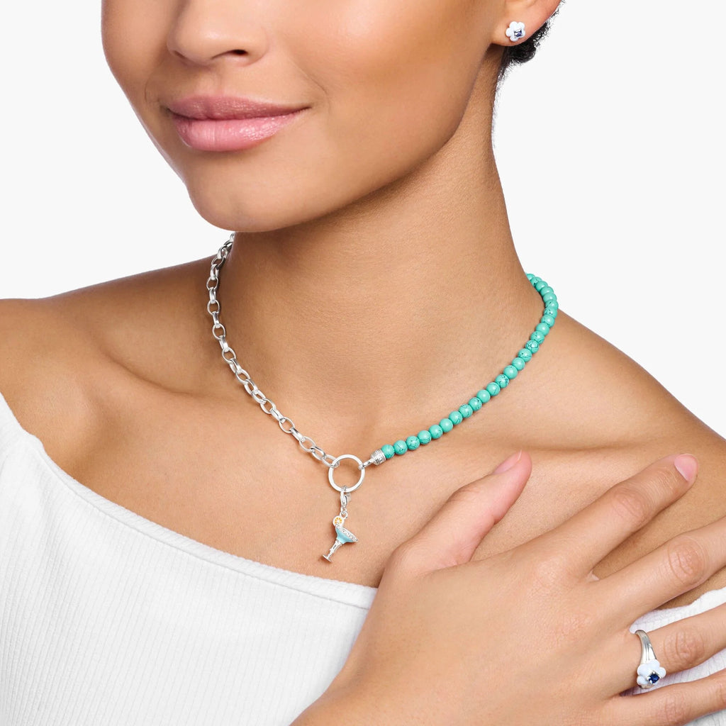THOMAS SABO Link Chain Turquoise Bead Necklace Necklace Thomas Sabo   